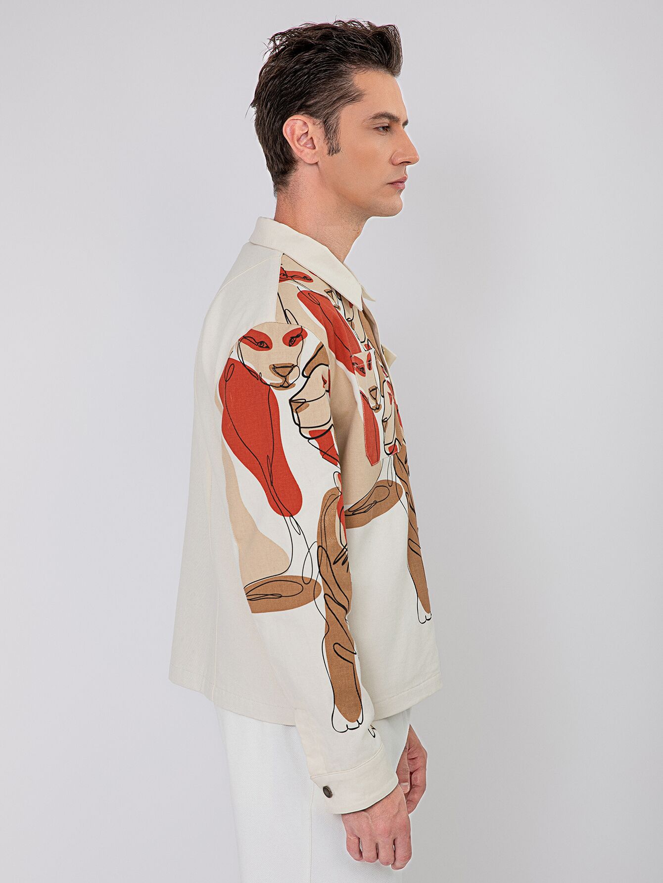 TWILL DENIM JACKET OFF-WHITE