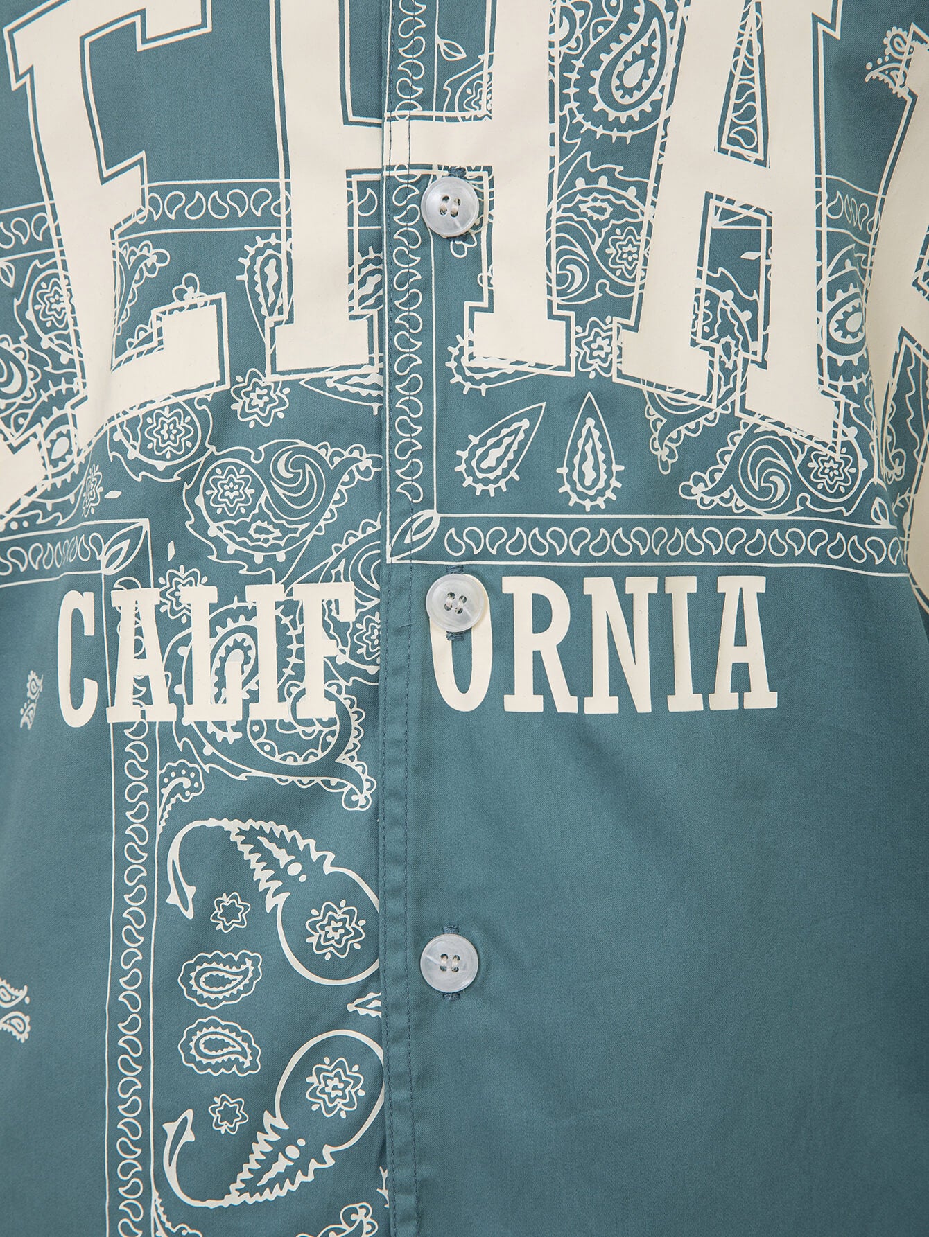 TAPESTRY BANDANA SHIRT GREENISH-BLUE