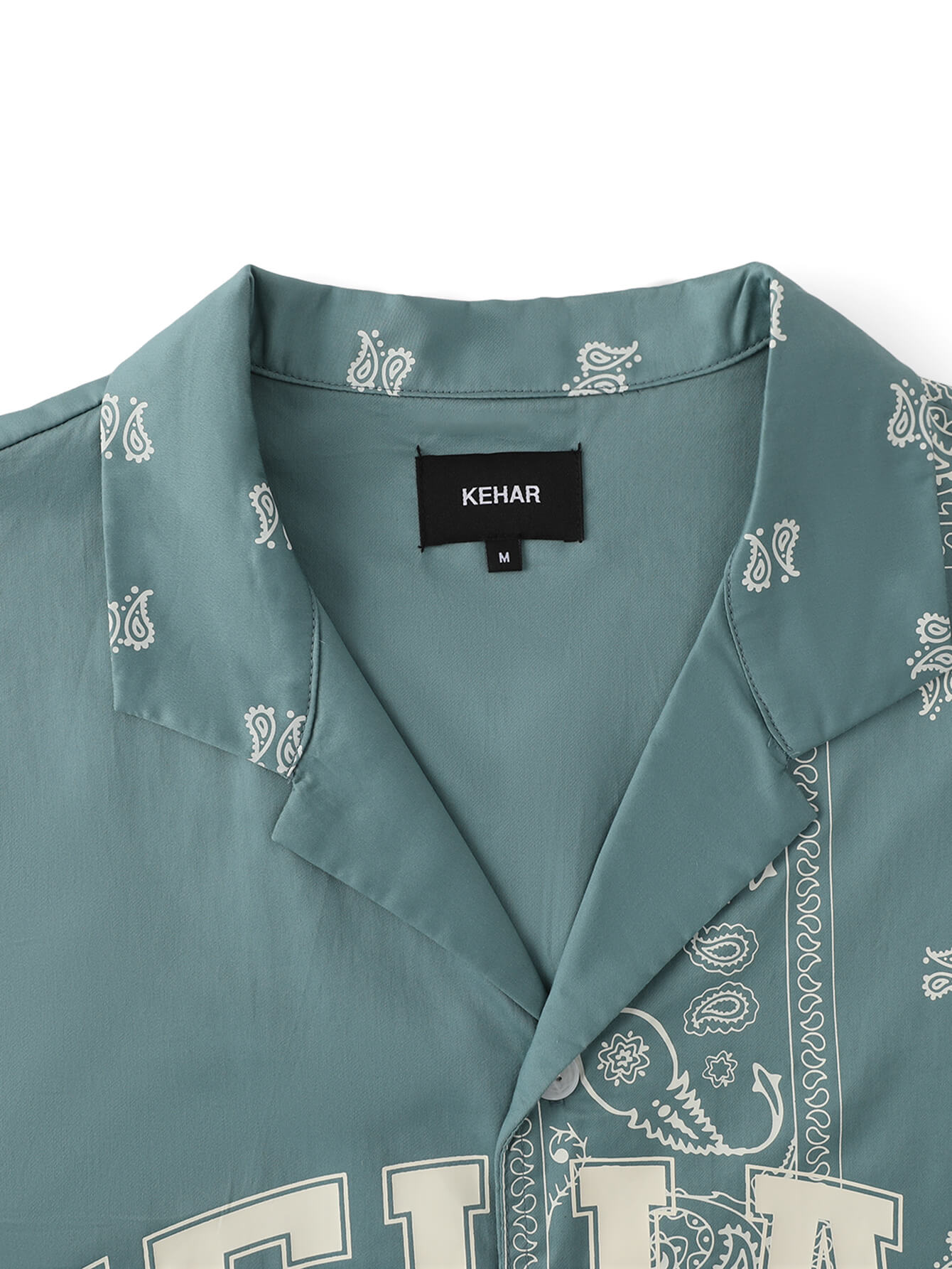 TAPESTRY BANDANA SHIRT GREENISH-BLUE