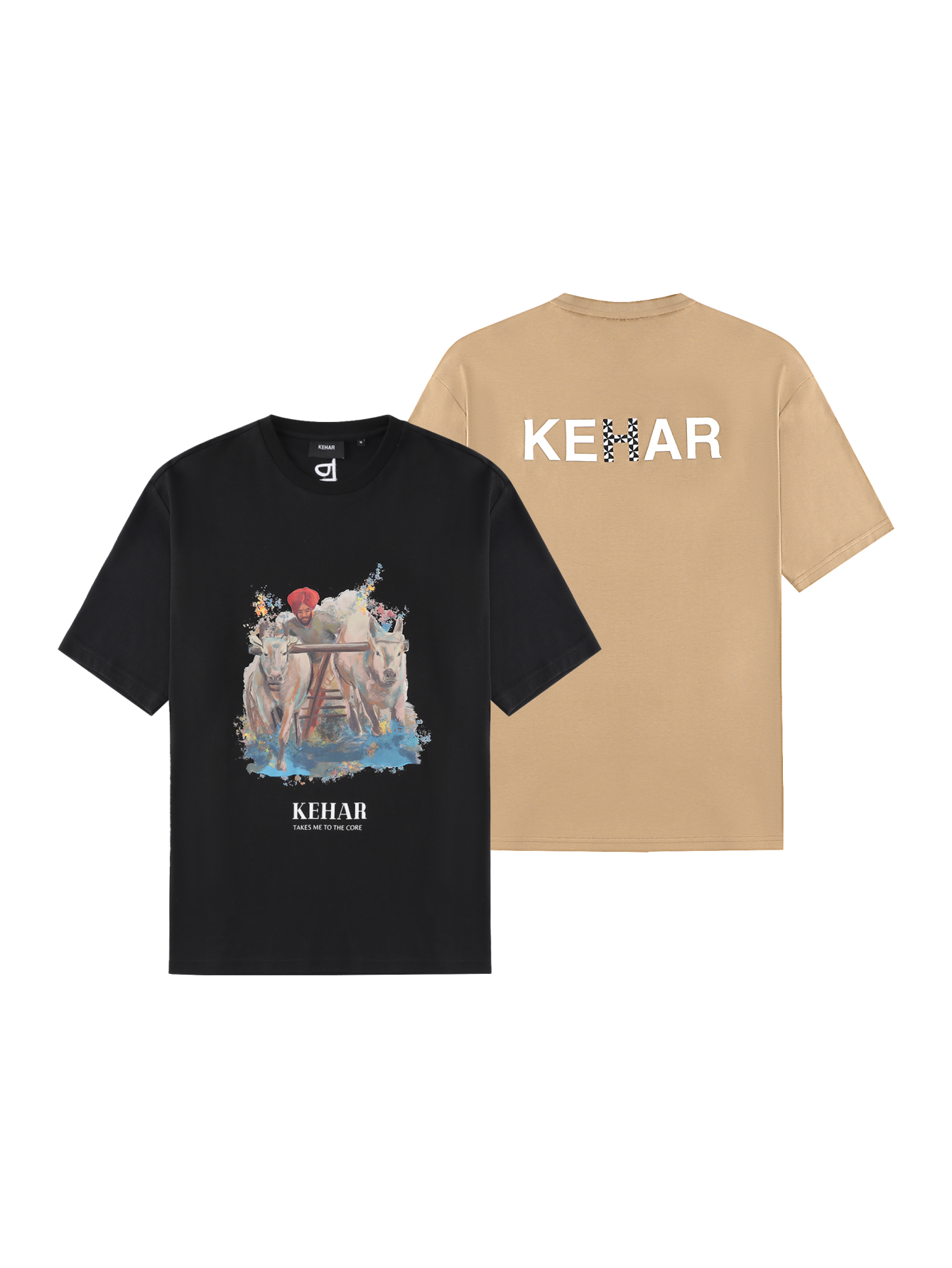 2 PACK ARTISAN TEES (BLACK AND BEIGE)