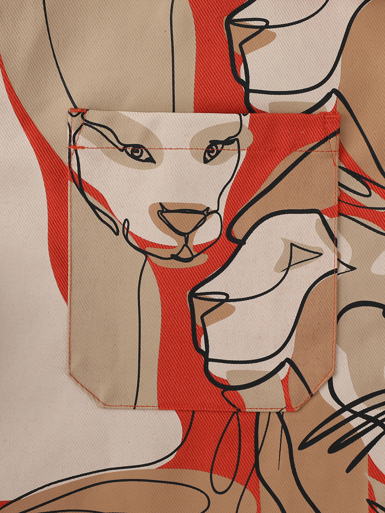 TWILL DENIM JACKET BURNT ORANGE